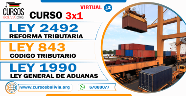3 Cursos virtuales Ley 2492 - Ley 843  y Ley 1990